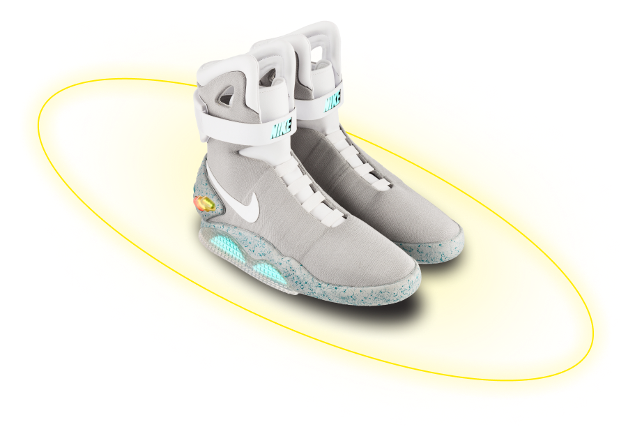 Кроссовки Nike Air Mag  с желтым кольцом вокруг